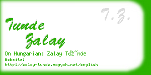 tunde zalay business card